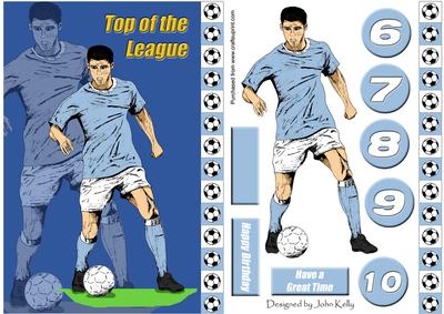 Sky Blue Footballer 2 - Top of the League (a5)