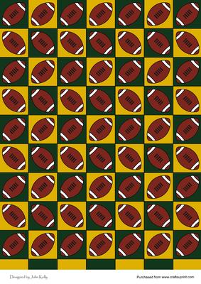 American Footballs (green & Gold)