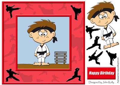 Karate Kid (red) - 8in x 8in