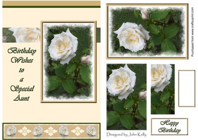 White Rose, to a Special Aunt - A5