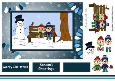 Kids Christmas (blue) - A5