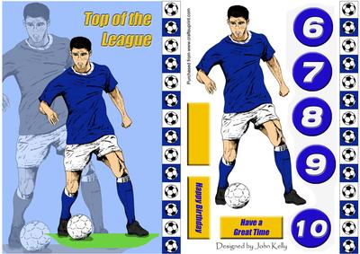 Blue Footballer 4 - Top of the League (a5)