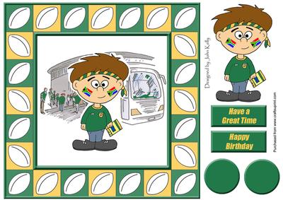 Little Rugby Fan (south Africa) - 8in x 8in