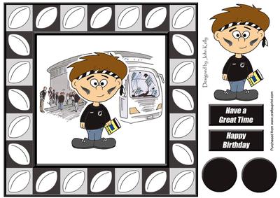 Little Rugby Fan (new Zealand) - 8in x 8in