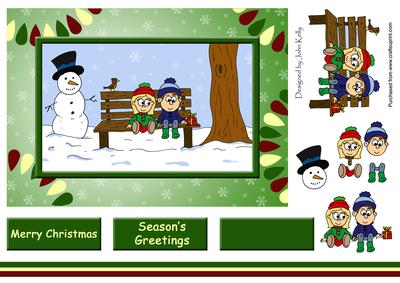 Kids Christmas (green) - A5