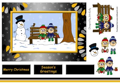 Kids Christmas (black & Gold) - A5