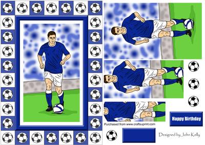 Footballer (blue & White) - A5