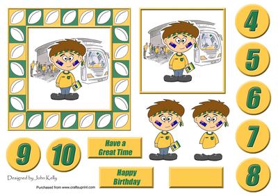 Little Rugby Fan (australia) - 5in x 5in