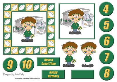 Little Rugby Fan (south Africa) - 5in x 5in