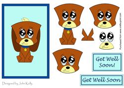 Get Well Soon Puppy - Decoupage