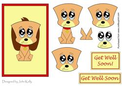 Get Well Soon Dog - Decoupage