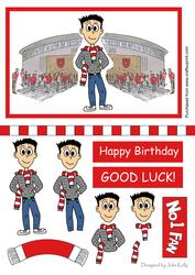 Football Fan (red) - Decoupage