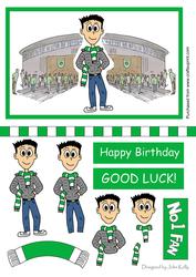 Football Fan (green) - Decoupage