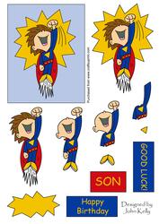 Superboy (blue) - Decoupage
