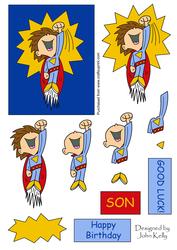 Superboy (light Blue) - Decoupage