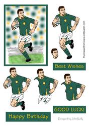 Rugby (green & Gold) - Decoupage