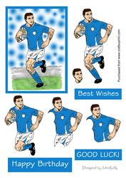 Rugby (light Blue) - Decoupage