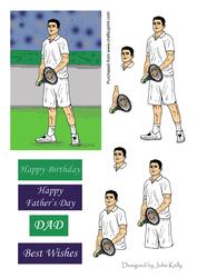 Tennis (purple & Green) - Decoupage