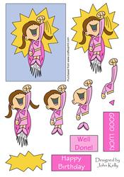 Supergirl (pink) - Decoupage