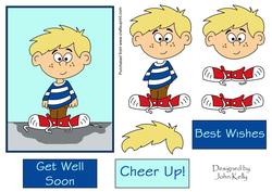 Get Well Soon Boy 1 - Decoupage
