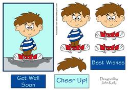Get Well Soon Boy 2 - Decoupage