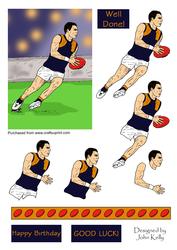 Aussie Rules 1 (navy & Gold) - Decoupage