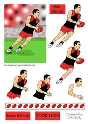 Aussie Rules 1 (black & Red) - Decoupage