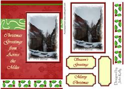 Christmas Greetings from Across the Miles (red) - A5
