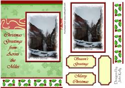 Christmas Greetings from Across the Miles (green) - A5