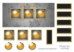 Christmas Decorations (black & Gold) - Dl