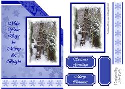 May Your Days Be Merry & Bright (blue) - A5