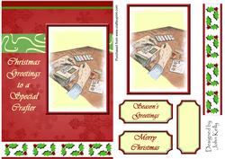 Christmas Greetings to a Special Crafter 1 (red) - A5