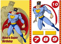 Superhero Birthday (yellow) - A5