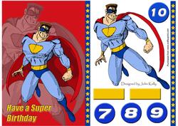 Superhero Birthday (red) - A5