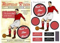 Retro Footballer (dad's Birthday) - A5