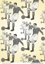 Retro Footballer - Backing Paper (cream)