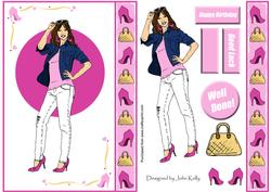 Cool Girl 2 (pink & White) - A5