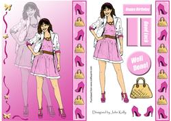 Cool Girl 1 (pink Silhouette) - A5