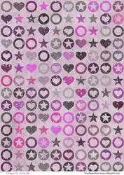 Vintage Hearts & Stars (pink)
