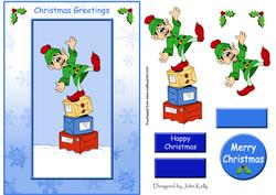 Christmas Elf (light Blue) - A5