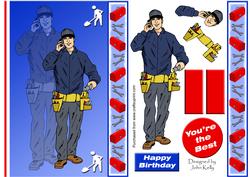 Handyman Birthday (blue) - A5