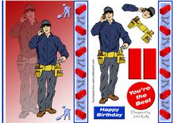 Handyman Birthday (red) - A5