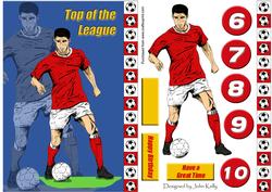 Red Footballer 1 - Top of the League (a5)