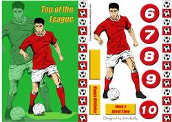 Red Footballer 2 - Top of the League (a5)