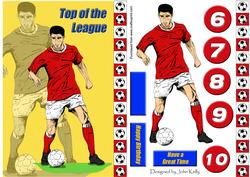 Red Footballer 4 - Top of the League (a5)