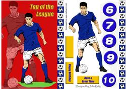 Blue Footballer 1 - Top of the League (a5)
