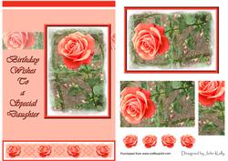 Roses Birthday Wishes to a Special Daughter - A5