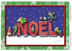 Christmas Elves (green) - A4