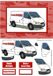 White Van Mans Birthday (red) - A5