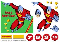 Superhero Cut Out (green) - 6in x 6in